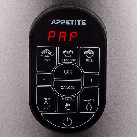 The Appetite Automatic Pap Maker Deluxe - Ganymede Grey - One Touch Cooking options